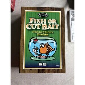 Fish or Cut Bait - Roll'em Fast & Reel'em in Family Dice Game - Front Porch EUC